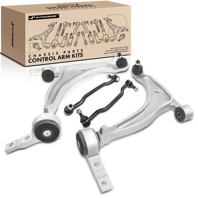 4 Pcs Front Control Arm with Ball Joint Sway Bar Link