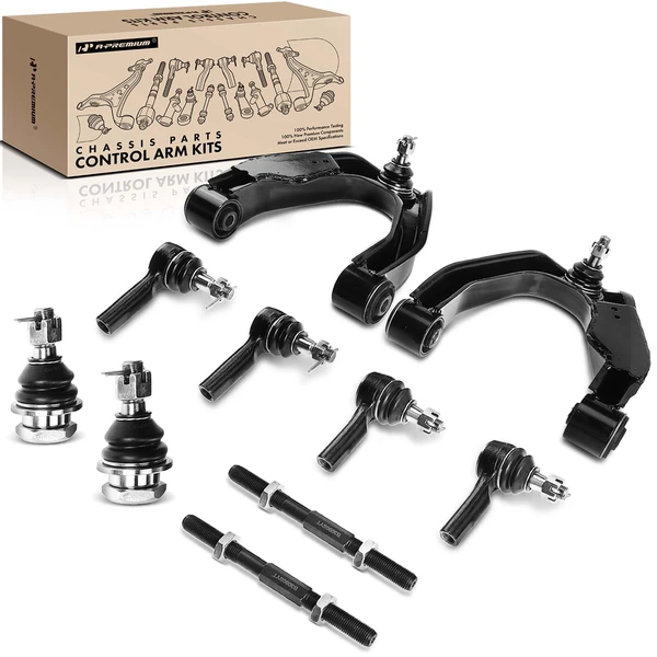 A Set of 10 Control Arm Adjusting Sleeve Ball Joint Tie Rod End Kit Front Side A-Premium APCA1755