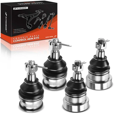4 Pcs Front Lower & Upper Ball Joints