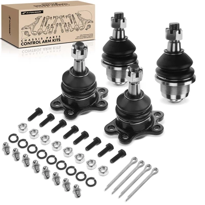 4 Pcs Front Lower & Upper Ball Joint Set