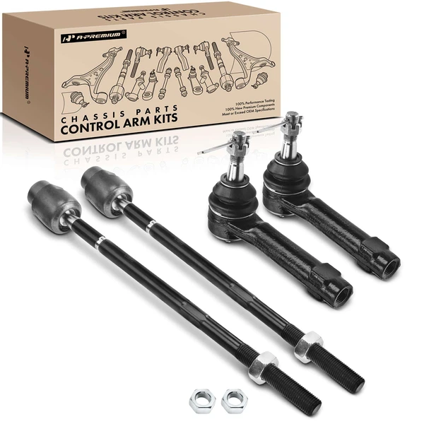 4 Pcs Inner & Outer Steering Tie Rod End for Chevy Impala 04-13 Monte Carlo Pontiac