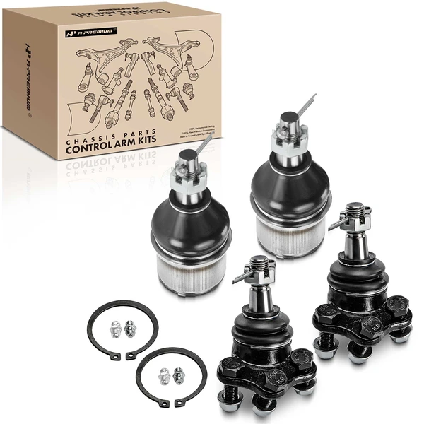 4 Pcs Front Lower & Upper Ball Joint for Dodge Dakota 2000-2004 Durango 2000-2003