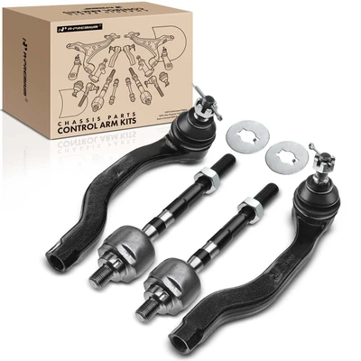 4 Pcs Inner & Outer Tie Rod End
