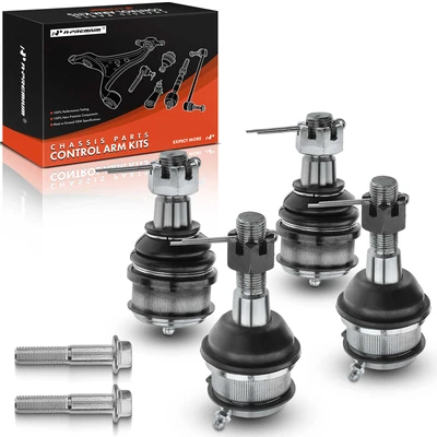 4 Pcs Front Lower & Upper Ball Joint