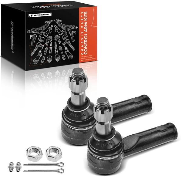 2 Pcs Front Outer Steering Tie Rod End for Ford F-150 2004-2008 Lincoln Mark LT