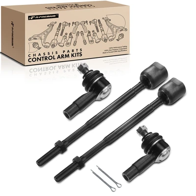 4 Pcs Inner & Outer Tie Rod End