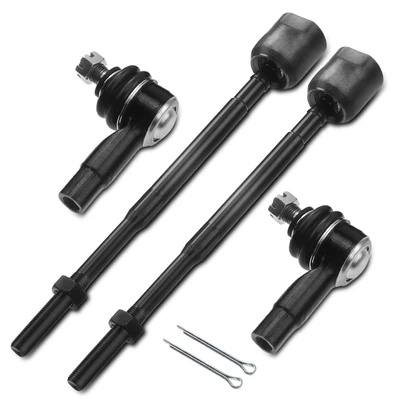 4 Pcs Inner & Outer Tie Rod End