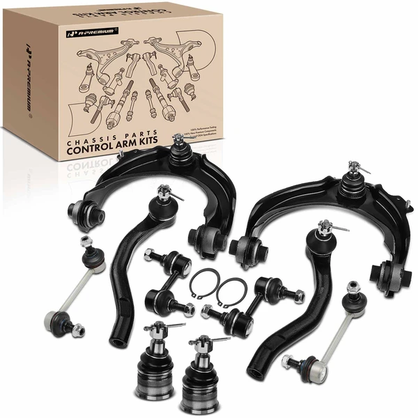 A Set of 10 Control Arm Ball Joint Sway Bar Link Tie Rod End Kit Front & Rear A-Premium APCA1856
