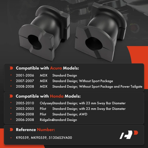 2-Pc Sway Bar Bushing Kit, Front To Frame A-Premium APCA9560