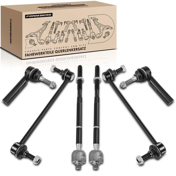 A Set of 6 Sway Bar Link and Tie Rod End Kit Front Side A-Premium APCA1882