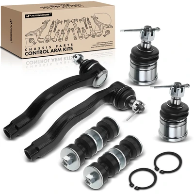 6 Pcs Front Stabilizer Bar Link & Tie Rod End
