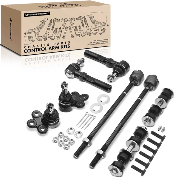 A Set of 8 Ball Joint Sway Bar Link and Tie Rod End Kit Front Side A-Premium APCA1223
