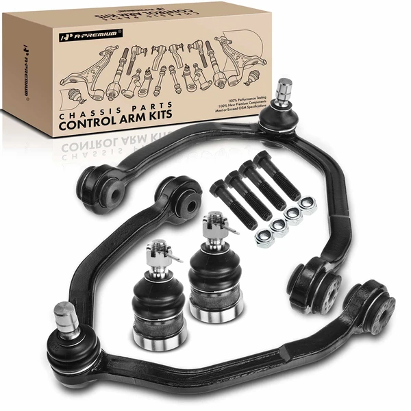 1989-1997 Mercury Cougar A Set of 4 Control Arm and Ball Joint Kit Front Side A-Premium APCA1225
