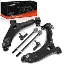 2000-2004 Ford Focus A Set of 6 Control Arm Ball Joint and Tie Rod End Kit Front Side A-Premium APCA1228