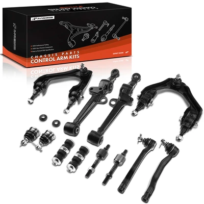 12 Pcs Front Control Arm with Ball Joints Stabilizer Bar Link