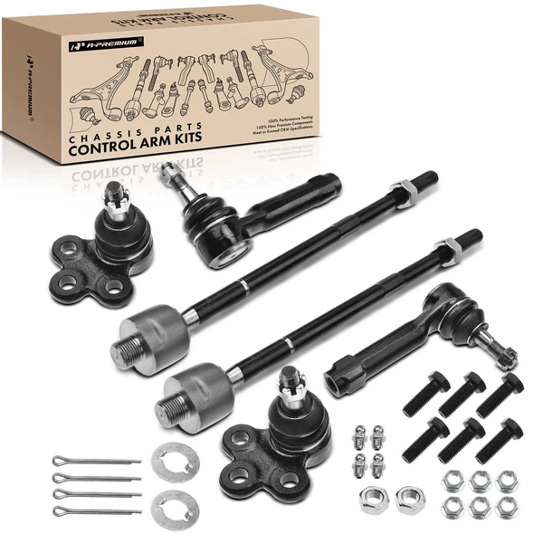 1997-2005 Chevrolet Venture A Set of 6 Ball Joint and Tie Rod End Kit Front Side A-Premium APCA1258