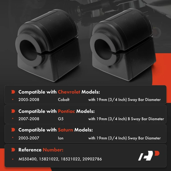 2-Pc Sway Bar Bushing Kit with Bar, Front To Frame A-Premium APCA9546