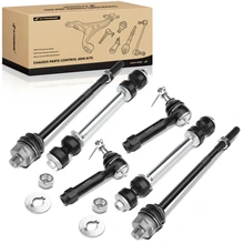 6 Pcs Front Stabilizer Sway Bar End Link Tie Rod End