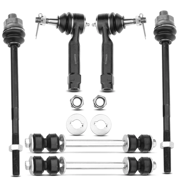 A Set of 6 Sway Bar Link and Tie Rod End Kit Front Side A-Premium APCA1264