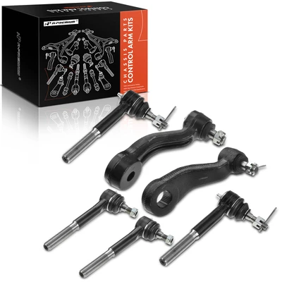 6 Pcs Inner & Outer Tie Rod End Pitman & Idler Arm