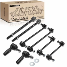 8 Pcs Front & Rear Stabilizer Bar Link Tie Rod End