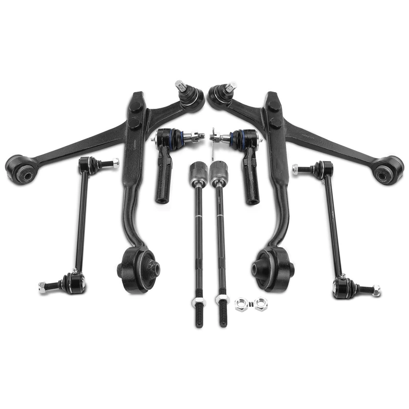 A Set of 8 Control Arm Sway Bar Link and Tie Rod End Kit Front Side A-Premium APCA1297