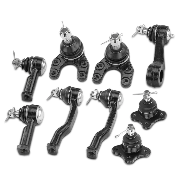 A Set of 9 Ball Joint Pitman Arm and Tie Rod End Kit Front Side A-Premium APCA1303
