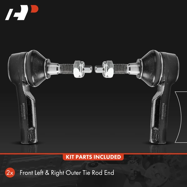 2 Pcs Front Outer Tie Rod End for Buick Encore Chevy Trax 2013-2022