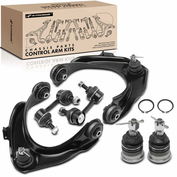 2001-2003 Acura CL A Set of 6 Control Arm Ball Joint and Sway Bar Link Kit Front Side A-Premium APCA1323