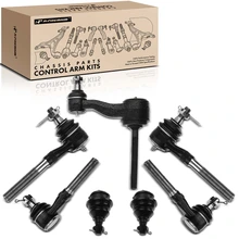 1997-2002 Ford Expedition A Set of 7 Ball Joint Idler Arm and Tie Rod End Kit Inner & Outer A-Premium APCA1325