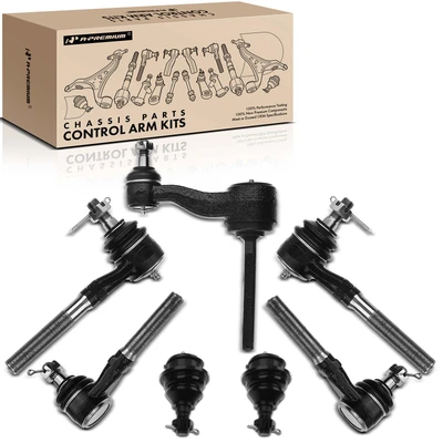 7 Pcs Inner & Outer Idler Arm Tie Rod End & Ball Joint