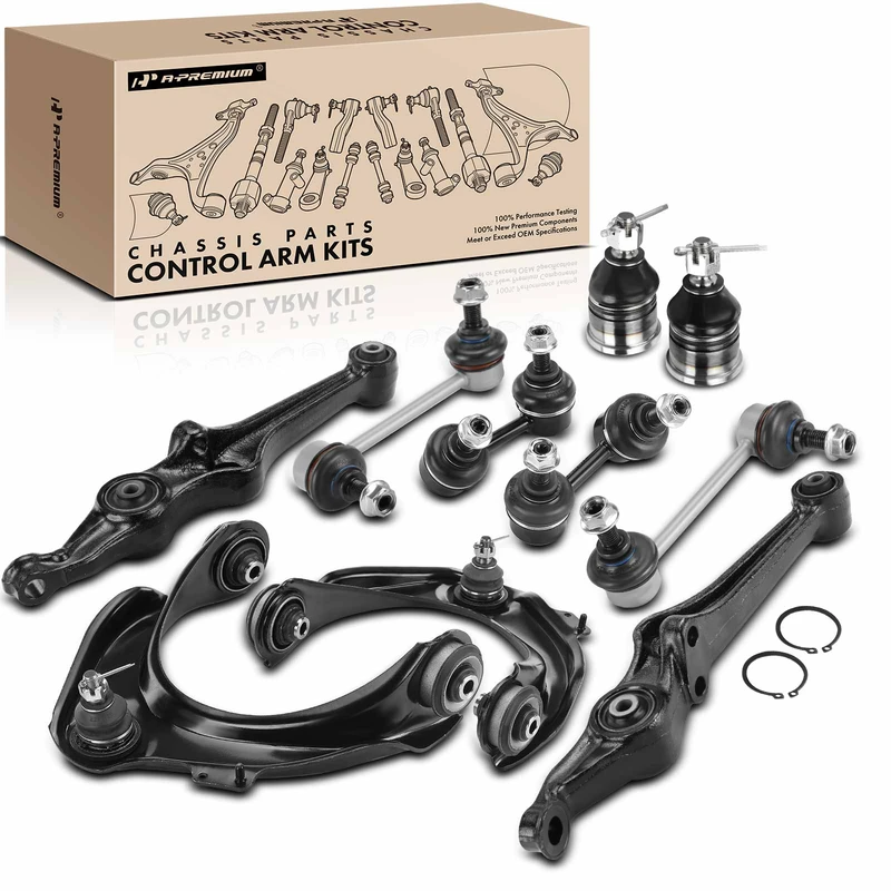 1998-2002 Honda Accord A Set of 10 Control Arm Ball Joint and Sway Bar Link Kit Front & Rear A-Premium APCA1330