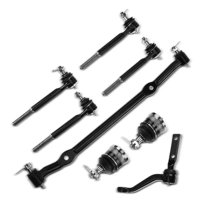 8 Pcs Inner & Outer Tie Rod End with Ball Joint