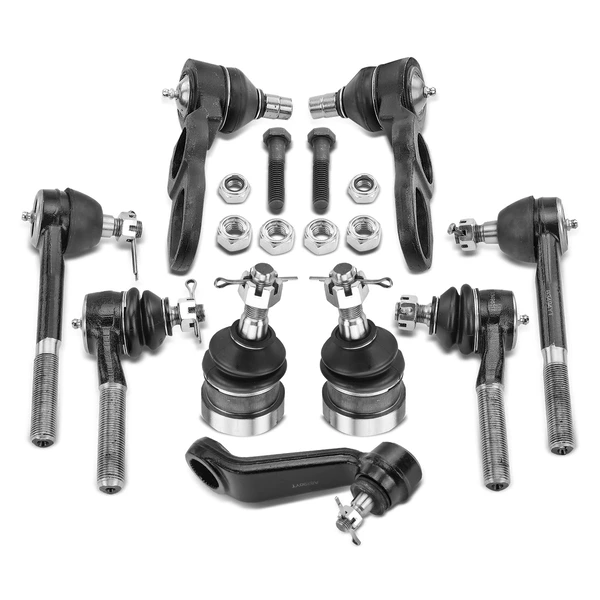 A Set of 9 Ball Joint Pitman Arm and Tie Rod End Kit Front Side A-Premium APCA1360