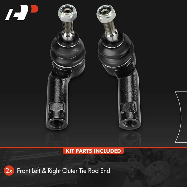 2 Pcs Front Outer Tie Rod End for Jeep Cherokee 2014-2018