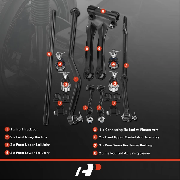 A Set of 14 Control Arm and Ball Joint Kit Front & Rear A-Premium APCA1367