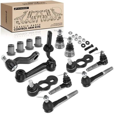 12 Pcs Control Arm Tie Rod End Ball Joint