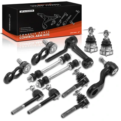12 Pcs Pitman & Idler Arm Sway Bar Link Tie Rod End Ball Joint