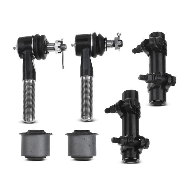 1992-2002 Ford E-150 Econoline A Set of 6 Tie Rod End Adjusting Sleeve and Axle Pivot Bushing Kit Outer A-Premium APCA1386