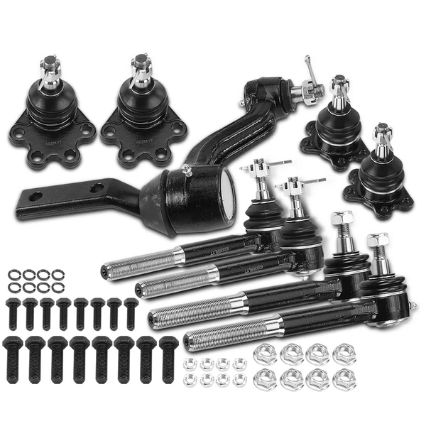 1988-1992 Chevrolet K2500 A Set of 9 Ball Joint Idler Arm and Tie Rod End Kit Front Side A-Premium APCA1393