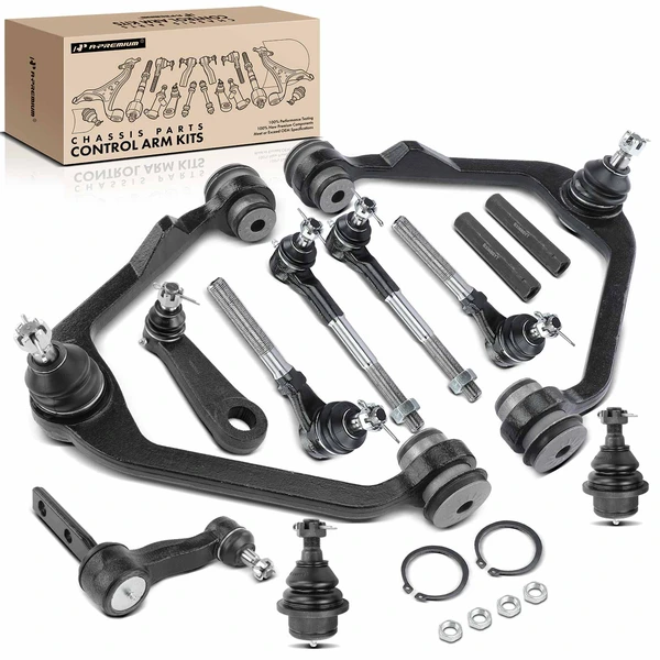 1997-1999 Ford F-250 A Set of 12 Control Arm and Ball Joint Full Kit Front Side A-Premium APCA1401