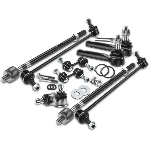 A Set of 10 Ball Joint Sway Bar Link and Tie Rod End Kit Front & Rear A-Premium APCA1413