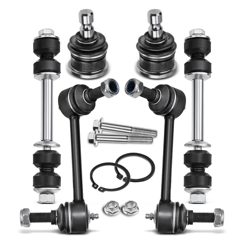 2008 Chevrolet Trailblazer Ball Joint + Sway Bar Link, Set of A Set of 6, Front & Rear, A-Premium APCA1419