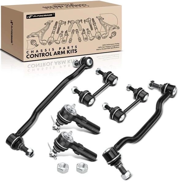 A Set of 6 Sway Bar Link and Tie Rod End Kit Front & Rear A-Premium APCA1420