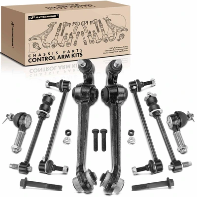 8 Pcs Control Arm & Ball Joint Assembly & Sway Bar Link