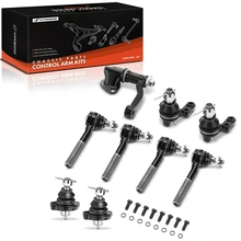 1995-1997 Nissan Pickup A Set of 9 Ball Joint Idler Arm and Tie Rod End Kit Front Side A-Premium APCA1425