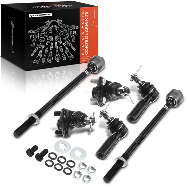 A Set of 6 Ball Joint and Tie Rod End Kit Front Side A-Premium APCA1429