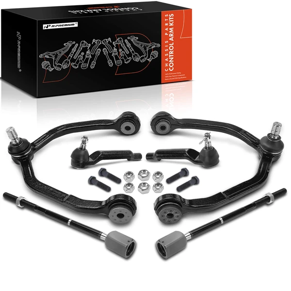 A Set of 6 Control Arm and Tie Rod End Kit Front Side A-Premium APCA1434
