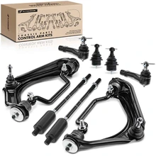 8 Pcs Front Control Arm with Ball Joint Tie Rod End
