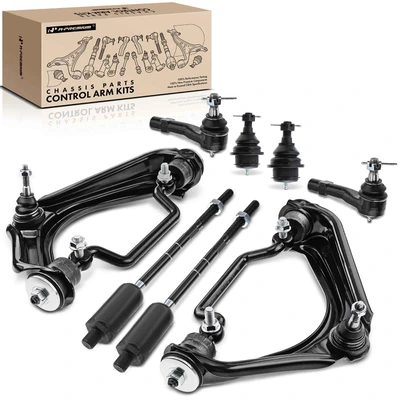 8 Pcs Front Control Arm with Ball Joint Tie Rod End